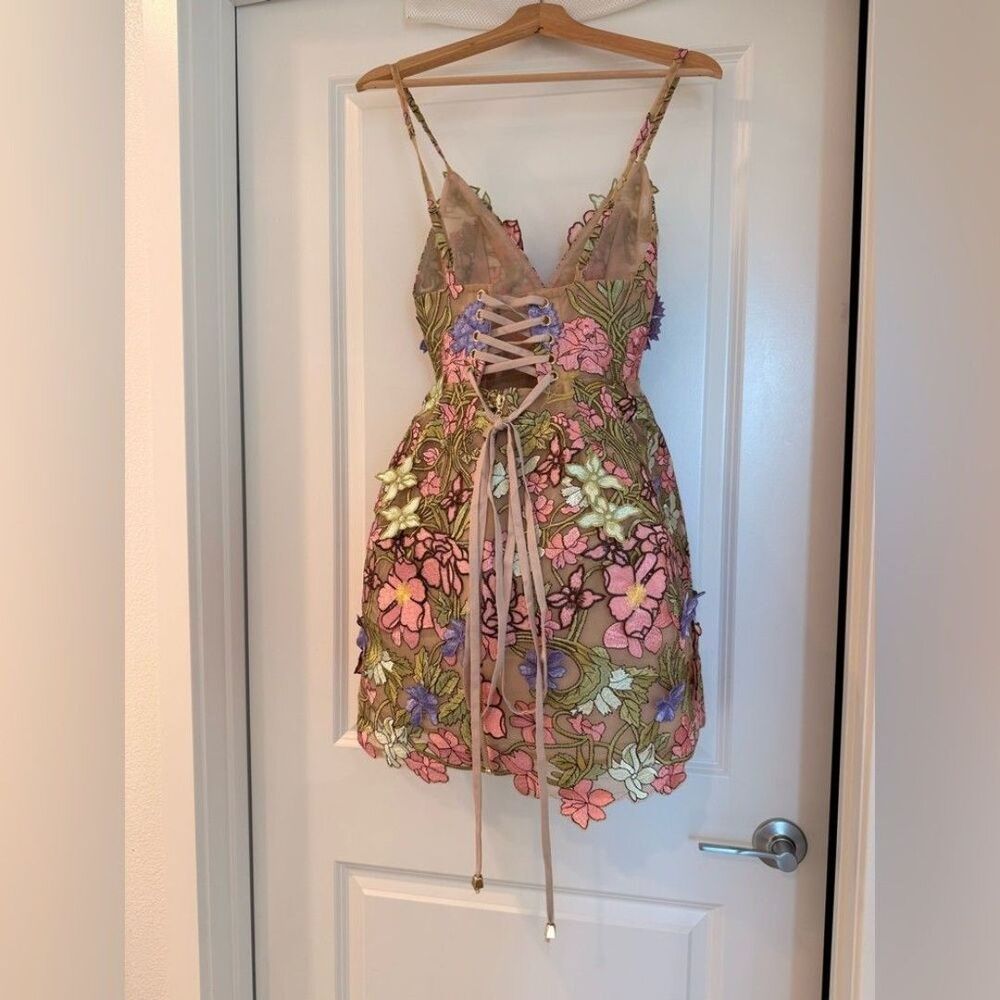 NEW BRONX AND BANCO Iris Floral Aria Pink Purple Multi Mini Dress - Picture 10 of 12